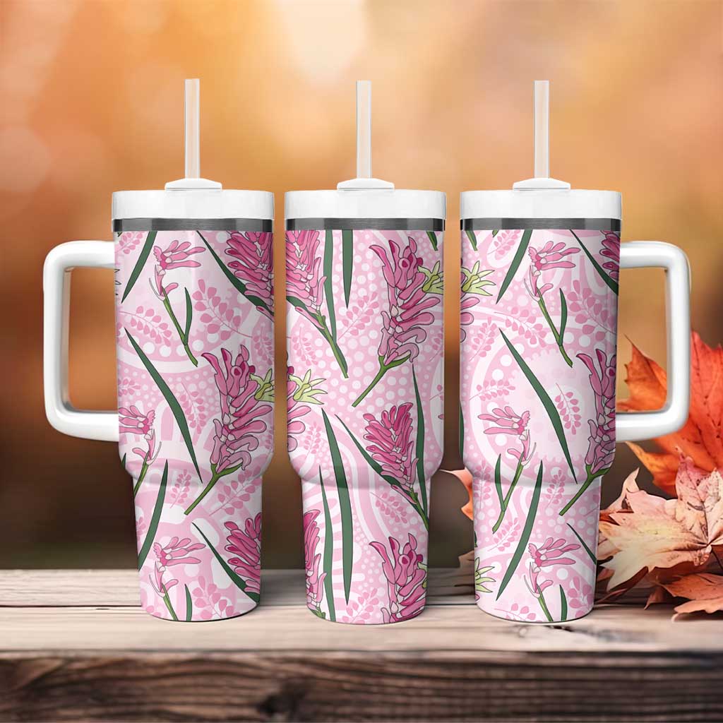 Australia Kangaroo Paws Tumbler With Handle Aussie Native Flowers Indigenous Art - Aussie Hoodie