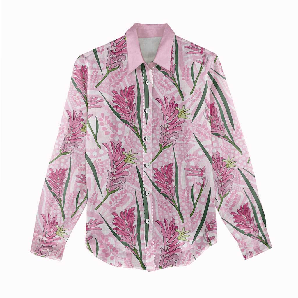 Australia Kangaroo Paws Women Casual Shirt Aussie Native Flowers Indigenous Art - Aussie Hoodie
