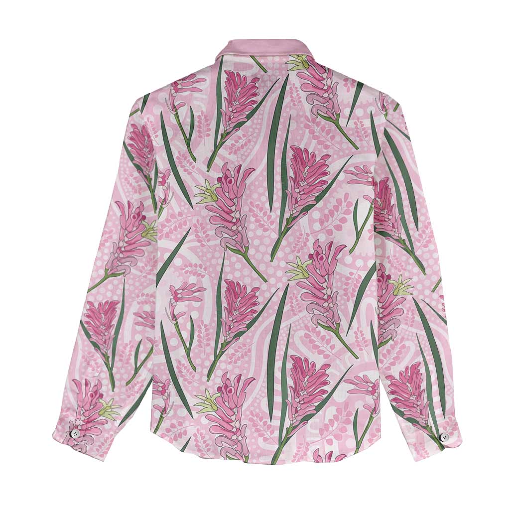 Australia Kangaroo Paws Women Casual Shirt Aussie Native Flowers Indigenous Art - Aussie Hoodie