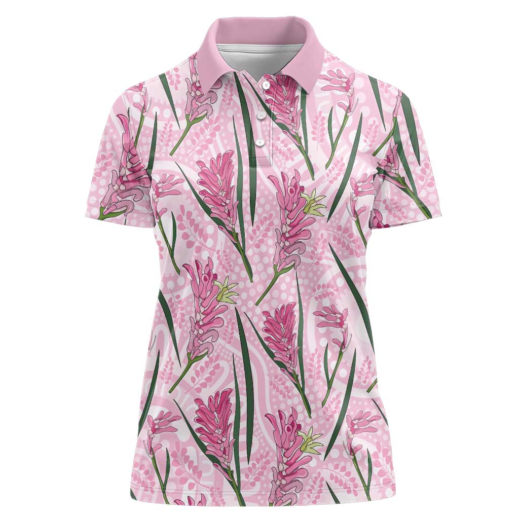 Australia Kangaroo Paws Women Polo Shirt Aussie Native Flowers Indigenous Art - Aussie Hoodie