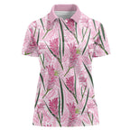 Australia Kangaroo Paws Women Polo Shirt Aussie Native Flowers Indigenous Art - Aussie Hoodie