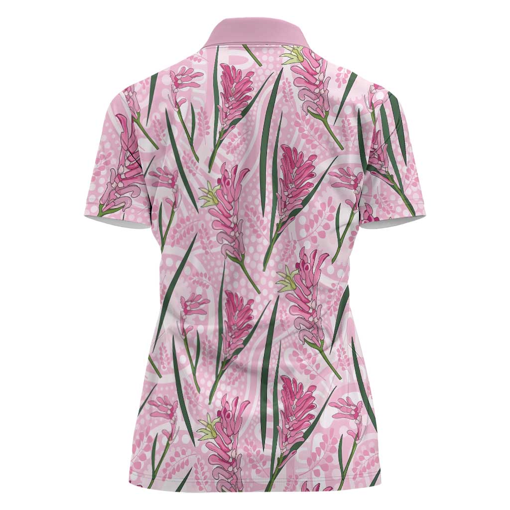 Australia Kangaroo Paws Women Polo Shirt Aussie Native Flowers Indigenous Art - Aussie Hoodie