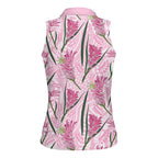 Australia Kangaroo Paws Women Sleeveless Polo Shirt Aussie Native Flowers Indigenous Art - Aussie Hoodie