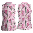 Australia Kangaroo Paws Women Sleeveless Polo Shirt Aussie Native Flowers Indigenous Art - Aussie Hoodie
