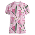 Australia Kangaroo Paws Women V-Neck T-Shirt Aussie Native Flowers Indigenous Art - Aussie Hoodie