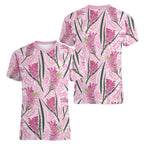 Australia Kangaroo Paws Women V-Neck T-Shirt Aussie Native Flowers Indigenous Art - Aussie Hoodie