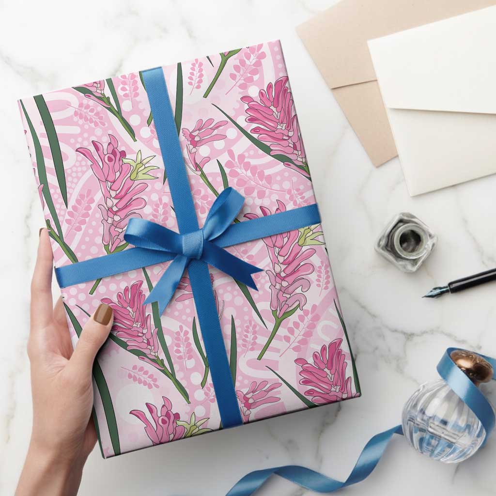 Australia Kangaroo Paws Wrapping Paper Aussie Native Flowers Indigenous Art - Aussie Hoodie