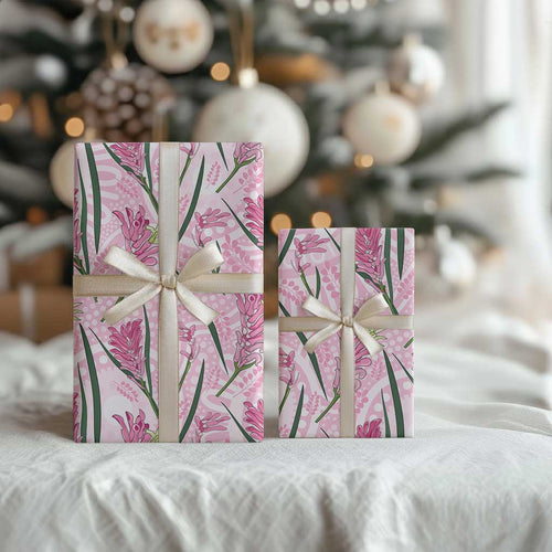 Australia Kangaroo Paws Wrapping Paper Aussie Native Flowers Indigenous Art - Aussie Hoodie