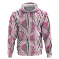 Australia Kangaroo Paws Zip Hoodie Aussie Native Flowers Indigenous Art - Aussie Hoodie