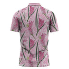 Australia Kangaroo Paws Zipper Polo Shirt Aussie Native Flowers Indigenous Art - Aussie Hoodie