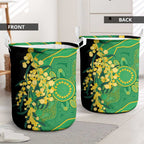 Australia Golden Wattle Laundry Basket Aussie Native Flowers Indigenous Art - Aussie Hoodie