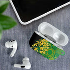Australia Golden Wattle AirPods Case Aussie Native Flowers Indigenous Art - Aussie Hoodie