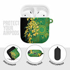 Australia Golden Wattle AirPods Case Aussie Native Flowers Indigenous Art - Aussie Hoodie