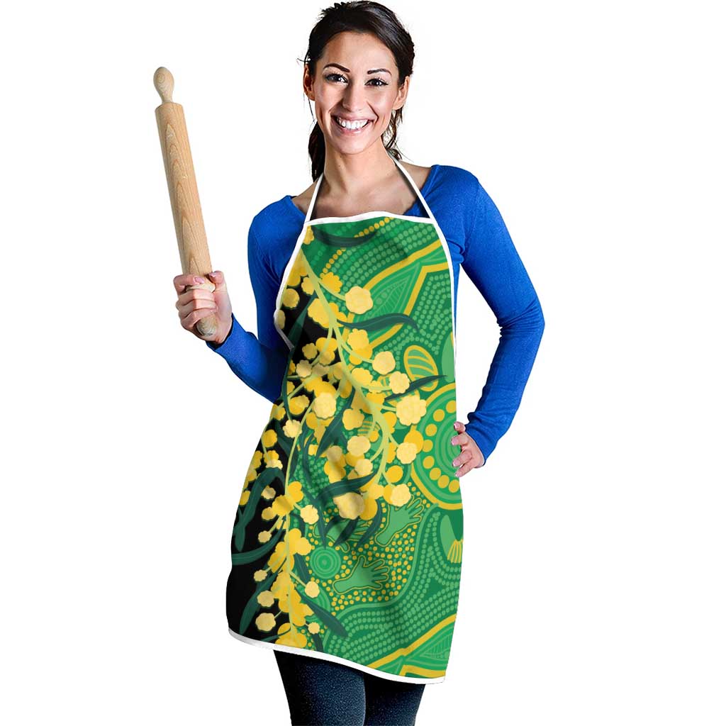 Australia Golden Wattle Apron Aussie Native Flowers Indigenous Art - Aussie Hoodie