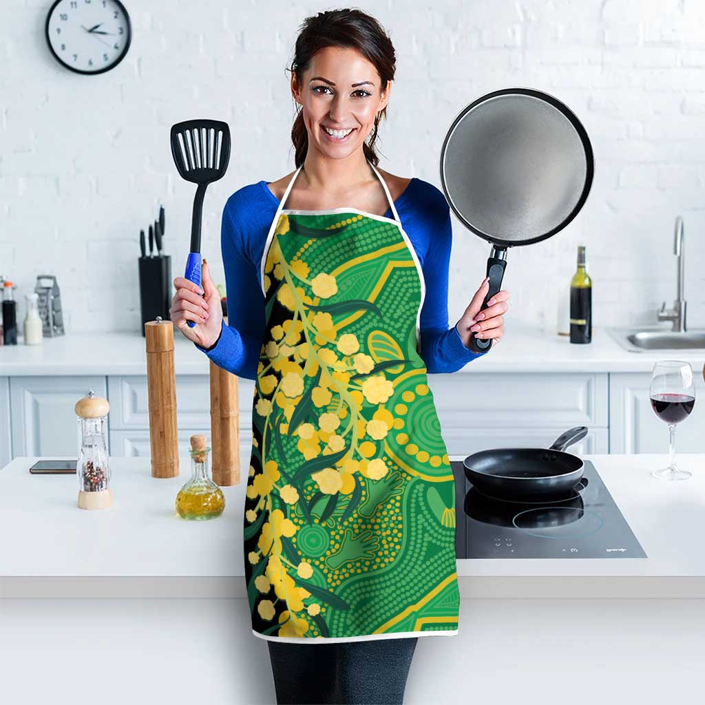 Australia Golden Wattle Apron Aussie Native Flowers Indigenous Art - Aussie Hoodie