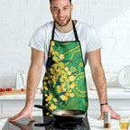 Australia Golden Wattle Apron Aussie Native Flowers Indigenous Art - Aussie Hoodie