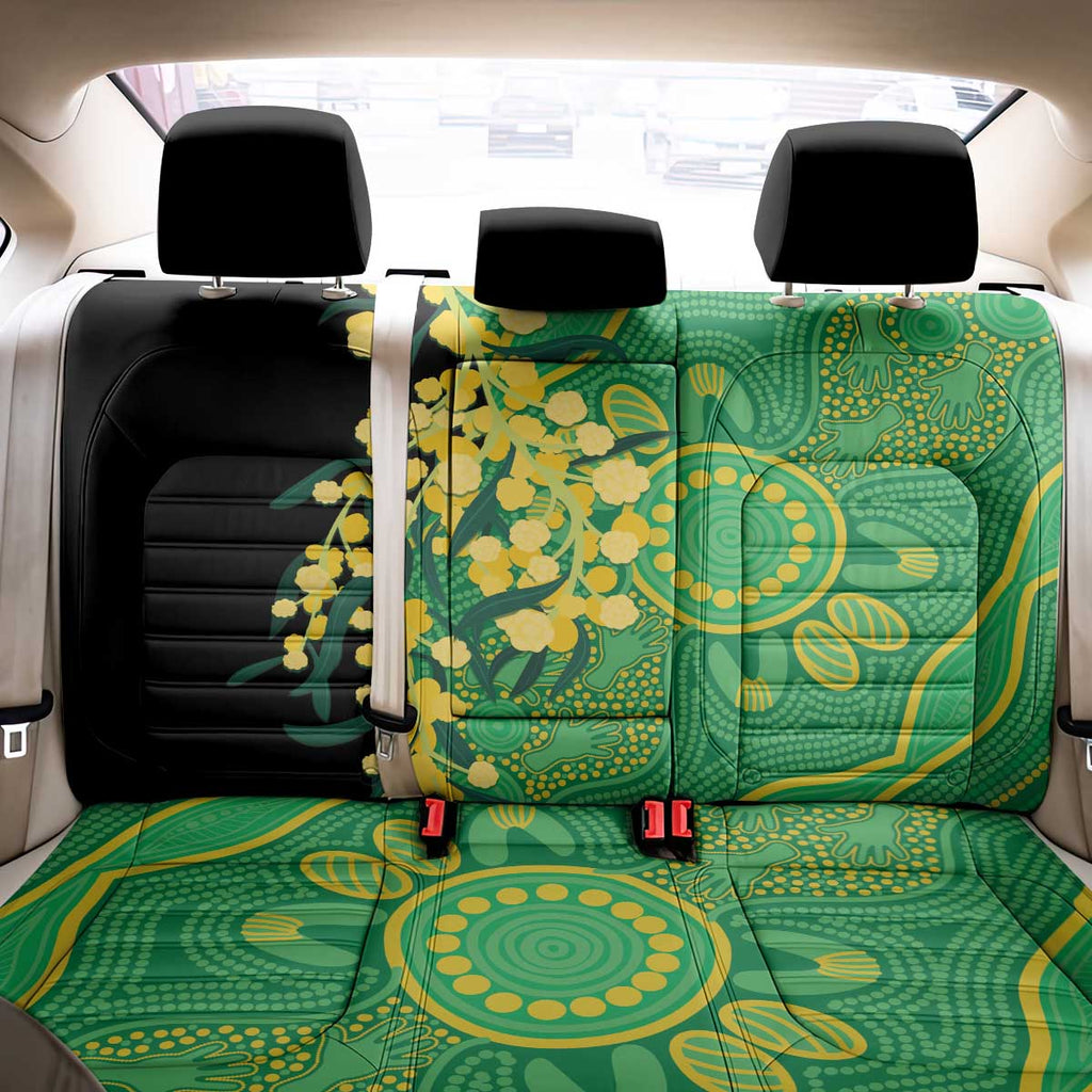Australia Golden Wattle Back Car Seat Cover Aussie Native Flowers Indigenous Art - Aussie Hoodie