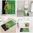 Australia Golden Wattle Bathroom Set Aussie Native Flowers Indigenous Art - Aussie Hoodie