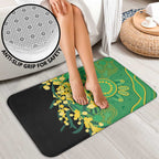 Australia Golden Wattle Bathroom Set Aussie Native Flowers Indigenous Art - Aussie Hoodie