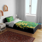 Australia Golden Wattle Bedding Set Aussie Native Flowers Indigenous Art - Aussie Hoodie