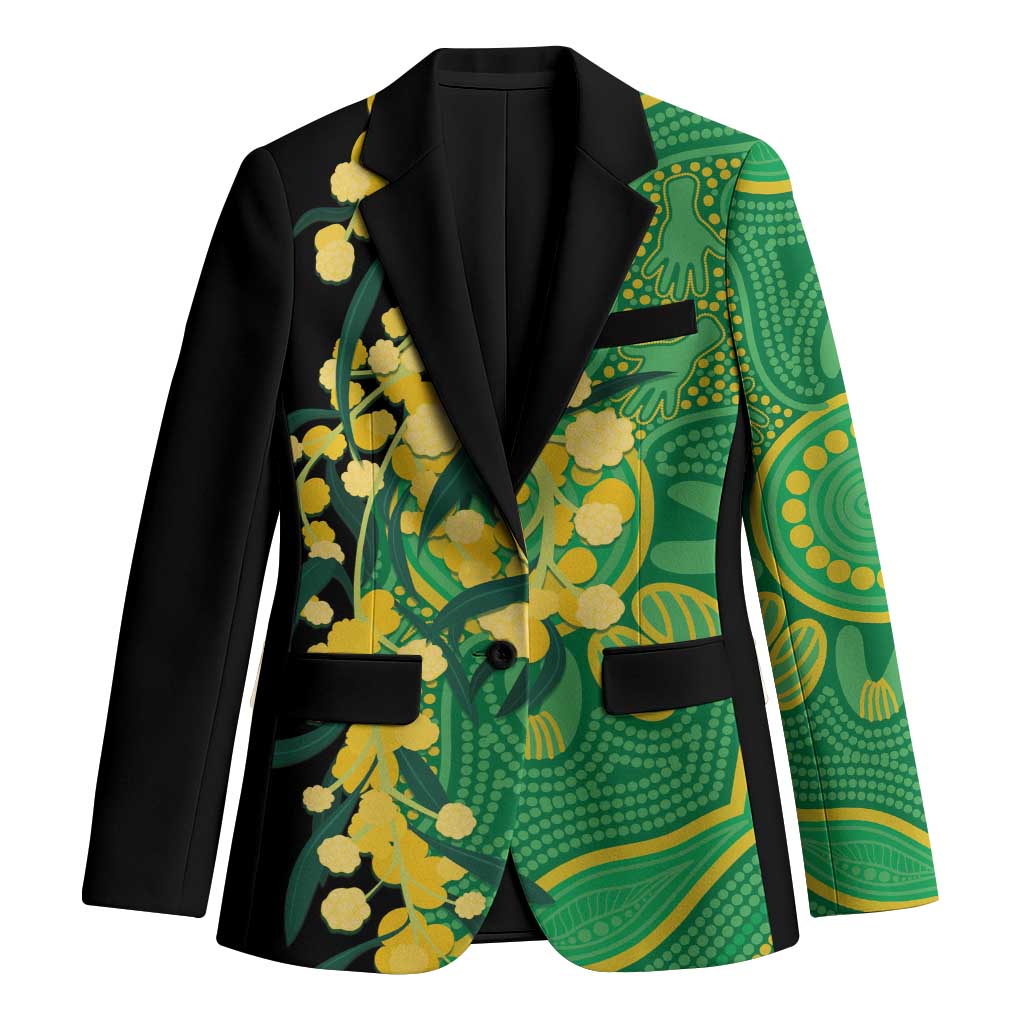 Australia Golden Wattle Blazer Aussie Native Flowers Indigenous Art - Aussie Hoodie