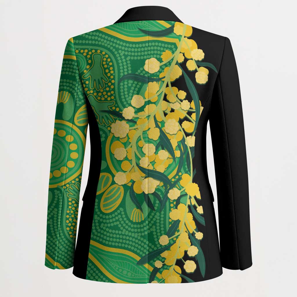 Australia Golden Wattle Blazer Aussie Native Flowers Indigenous Art - Aussie Hoodie