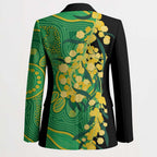 Australia Golden Wattle Blazer Aussie Native Flowers Indigenous Art - Aussie Hoodie