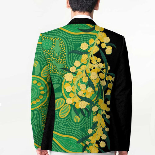 Australia Golden Wattle Blazer Aussie Native Flowers Indigenous Art - Aussie Hoodie