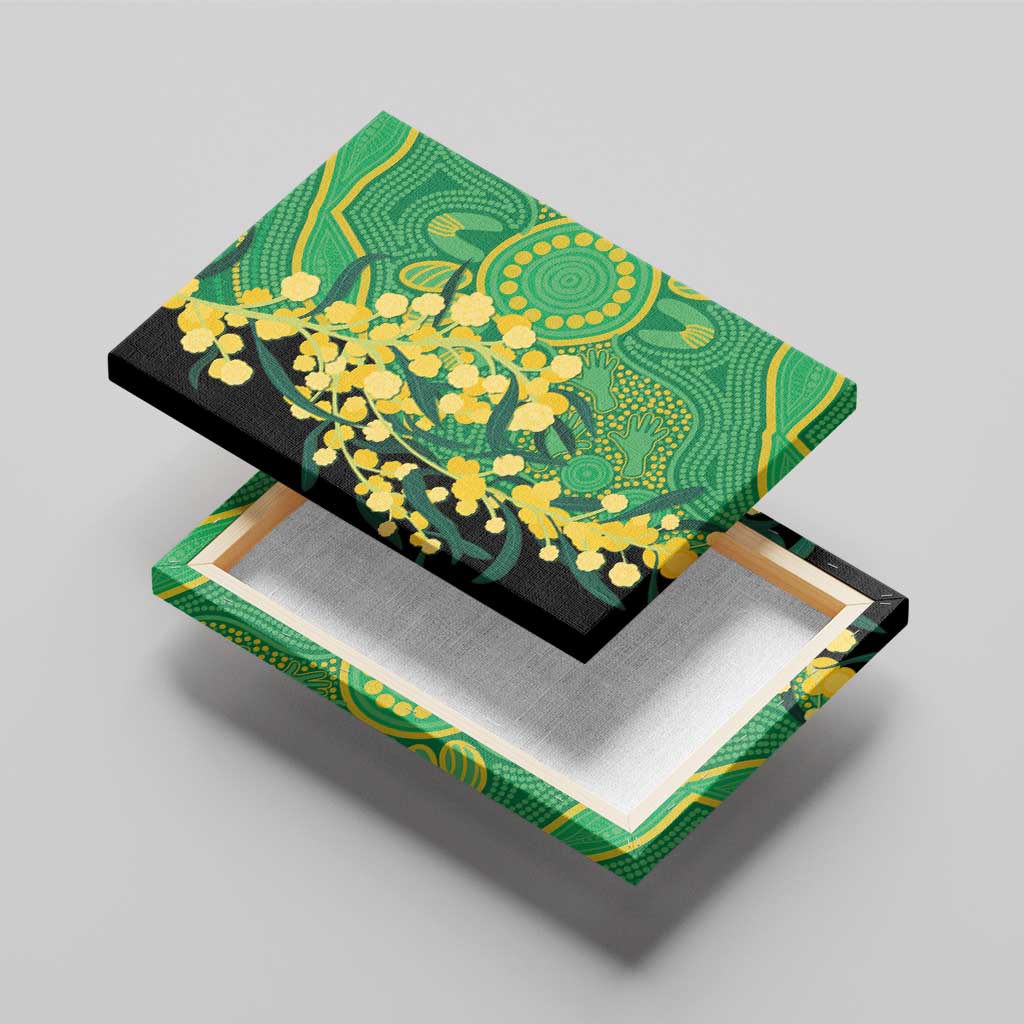 Australia Golden Wattle Canvas Wall Art Aussie Native Flowers Indigenous Art - Aussie Hoodie