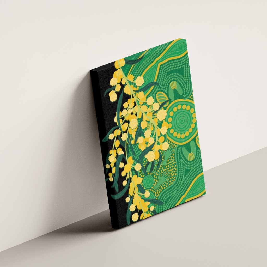 Australia Golden Wattle Canvas Wall Art Aussie Native Flowers Indigenous Art - Aussie Hoodie