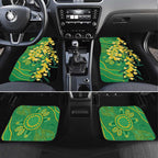 Australia Golden Wattle Car Mats Aussie Native Flowers Indigenous Art - Aussie Hoodie
