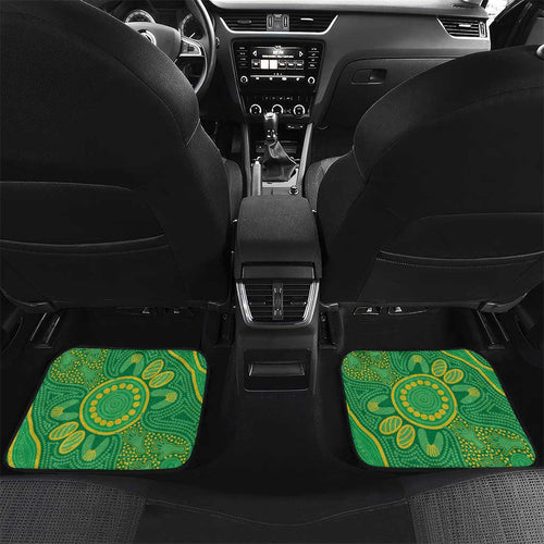 Australia Golden Wattle Car Mats Aussie Native Flowers Indigenous Art - Aussie Hoodie