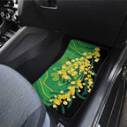 Australia Golden Wattle Car Mats Aussie Native Flowers Indigenous Art - Aussie Hoodie