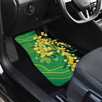 Australia Golden Wattle Car Mats Aussie Native Flowers Indigenous Art - Aussie Hoodie