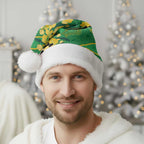 Australia Golden Wattle Christmas Santa Hat Aussie Native Flowers Indigenous Art - Aussie Hoodie
