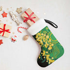 Australia Golden Wattle Christmas Stocking Aussie Native Flowers Indigenous Art - Aussie Hoodie
