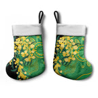 Australia Golden Wattle Christmas Stocking Aussie Native Flowers Indigenous Art - Aussie Hoodie
