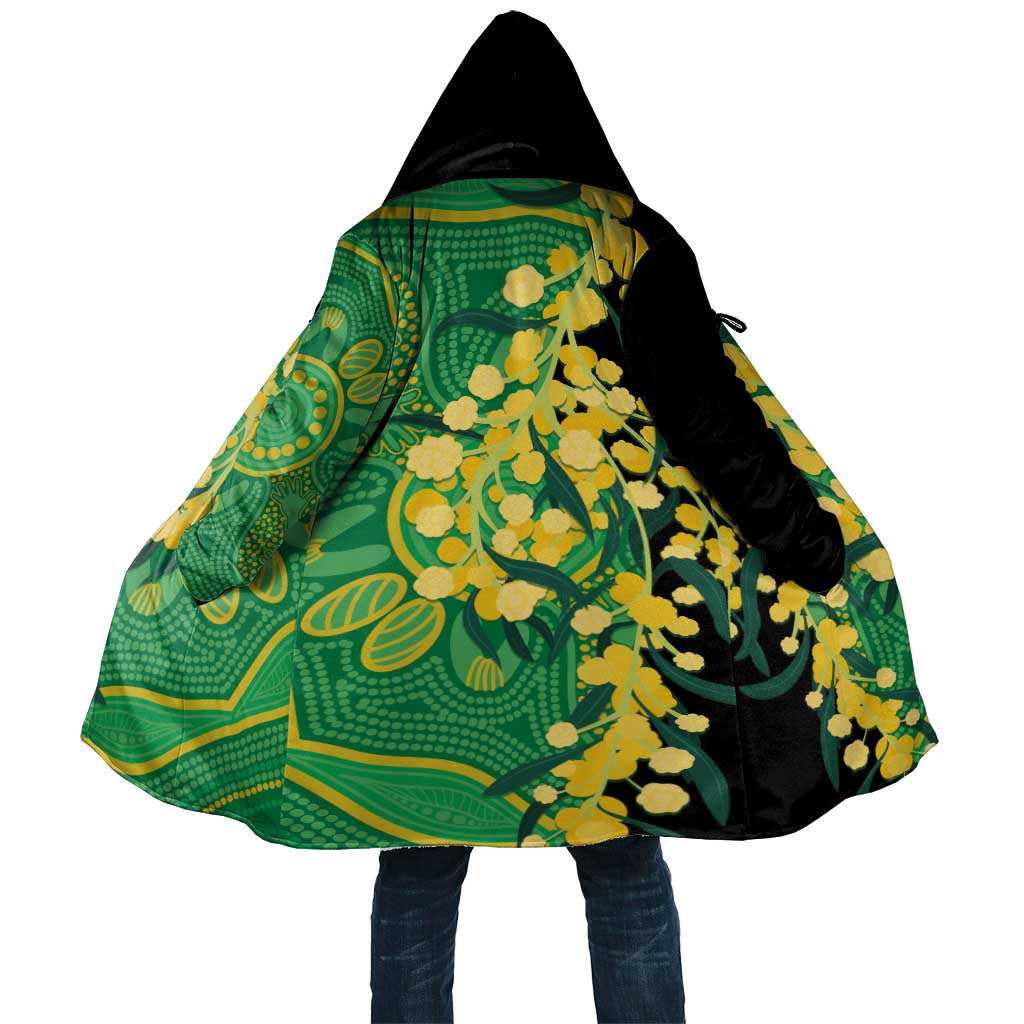 Australia Golden Wattle Cloak Aussie Native Flowers Indigenous Art - Aussie Hoodie