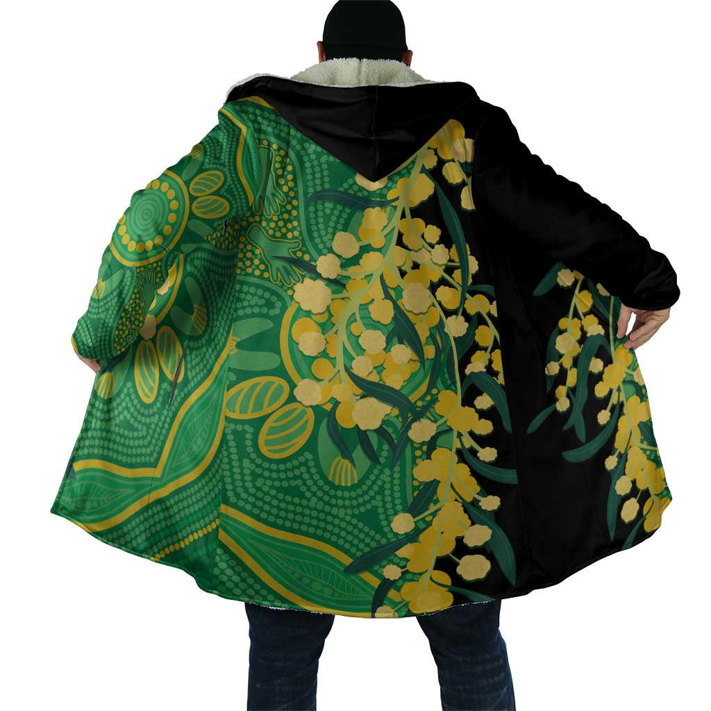Australia Golden Wattle Cloak Aussie Native Flowers Indigenous Art - Aussie Hoodie