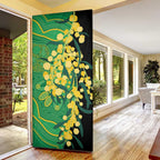 Australia Golden Wattle Door Cover Aussie Native Flowers Indigenous Art - Aussie Hoodie