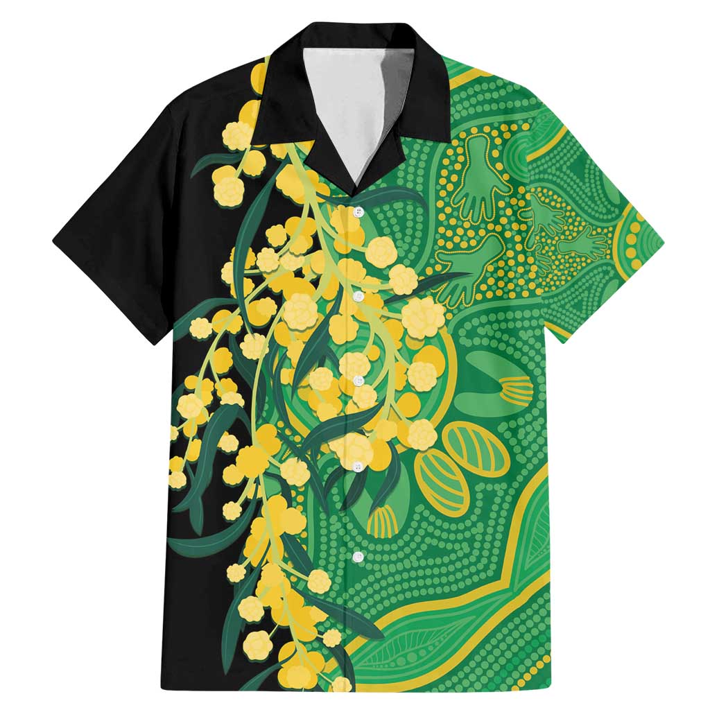 Australia Golden Wattle Family Matching Mermaid Dress and Hawaiian Shirt Aussie Native Flowers Indigenous Art - Aussie Hoodie