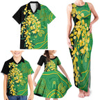 Australia Golden Wattle Family Matching Tank Maxi Dress and Hawaiian Shirt Aussie Native Flowers Indigenous Art - Aussie Hoodie