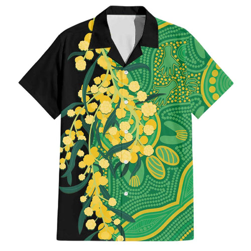 Australia Golden Wattle Family Matching Tank Maxi Dress and Hawaiian Shirt Aussie Native Flowers Indigenous Art - Aussie Hoodie