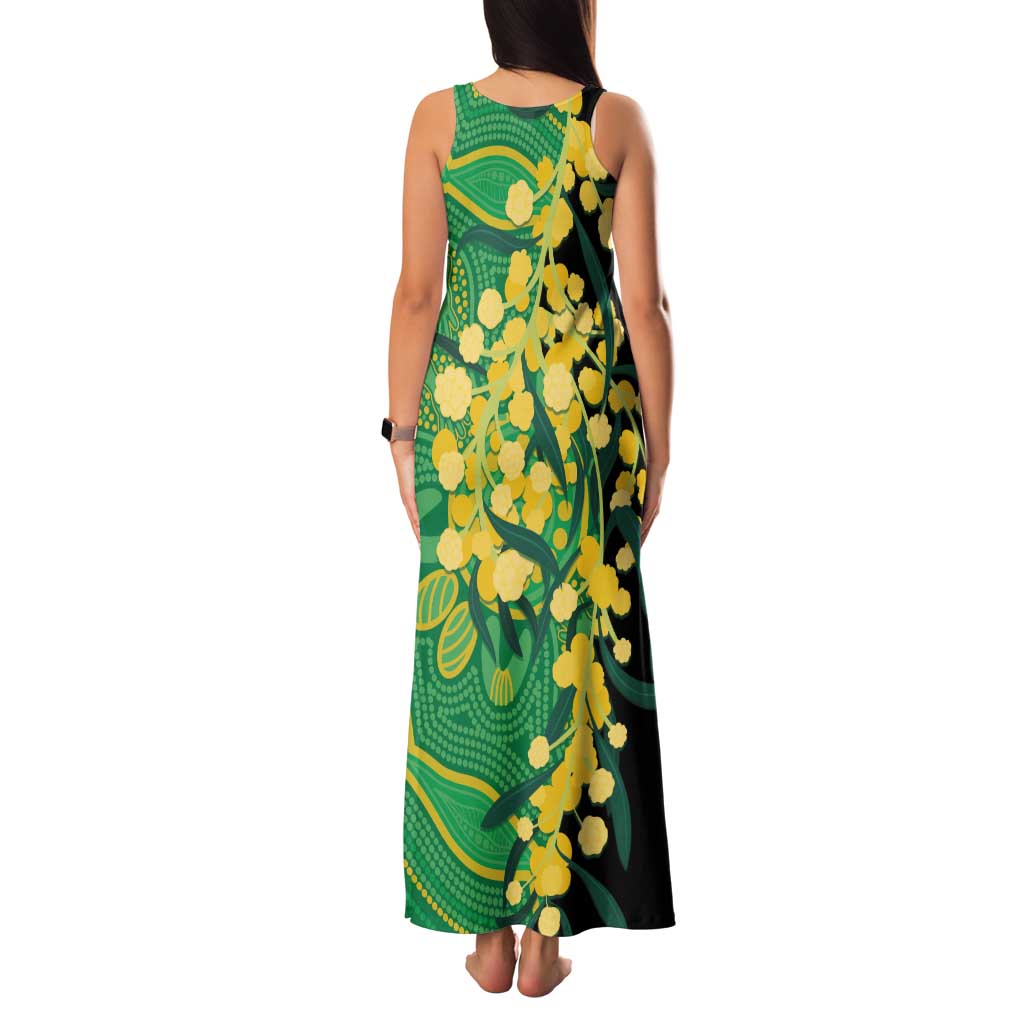 Australia Golden Wattle Family Matching Tank Maxi Dress and Hawaiian Shirt Aussie Native Flowers Indigenous Art - Aussie Hoodie
