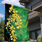 Australia Golden Wattle Garden Flag Aussie Native Flowers Indigenous Art - Aussie Hoodie