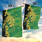Australia Golden Wattle Garden Flag Aussie Native Flowers Indigenous Art - Aussie Hoodie