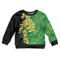 Australia Golden Wattle Kid Ugly Christmas Sweater Aussie Native Flowers Indigenous Art - Aussie Hoodie