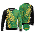 Australia Golden Wattle Ugly Christmas Sweater Aussie Native Flowers Indigenous Art - Aussie Hoodie