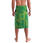 Australia Golden Wattle Lavalava Aussie Native Flowers Indigenous Art - Aussie Hoodie