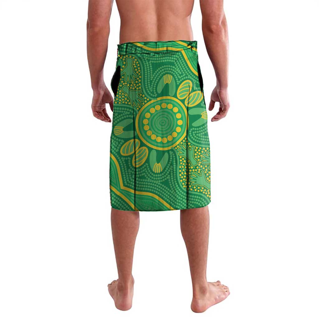 Australia Golden Wattle Lavalava Aussie Native Flowers Indigenous Art - Aussie Hoodie